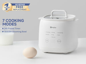 Simplus Multifunctional Egg Cooker |7 Modes | 24h Reservation | SUS304 Steaming Bowl | Steaming Egg Custard Yogu