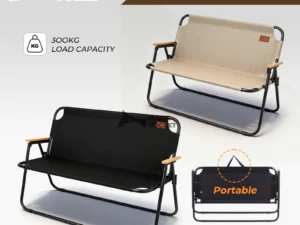 🔥Magic Pocket Kermit Healing Double Camping Chair | 2–3 Seater | Portable & Foldable for Outdoor Picnic