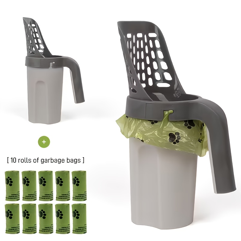 Large Capacity Cat Litter Box with Integrated Trash Can, Removable Deep Scoop, Easy Maintenance, Self-Cleaning Design, Durable PP Material - Ideal for Cats, Litter Waste Management|Modern Pet Accessory|Easyclean Material