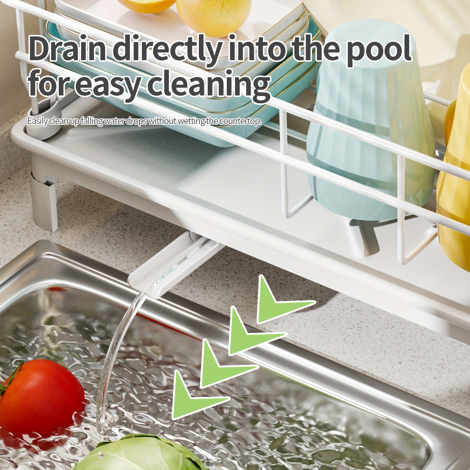 Space-Saving Dish Rack with Cutlery Holder & Drainboard – Only RM17.99! Limited Stock Available!